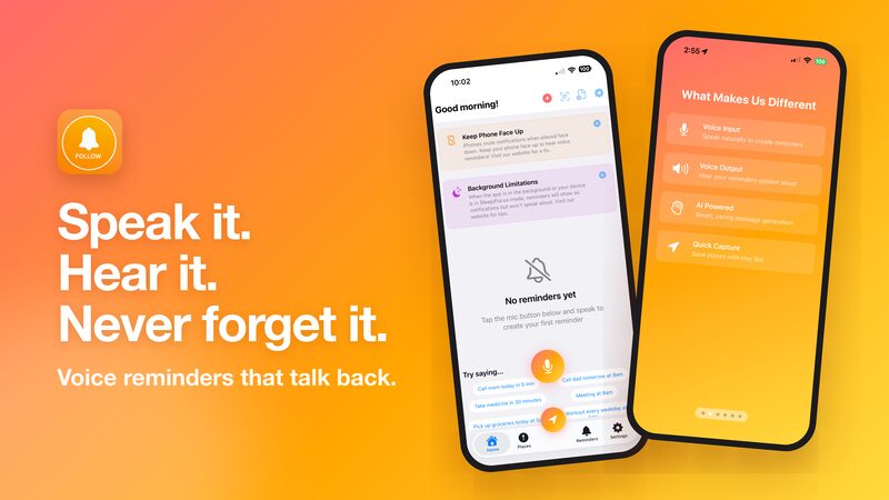 Speak it. Hear it. Never forget it. FollowFollow on iPhone.